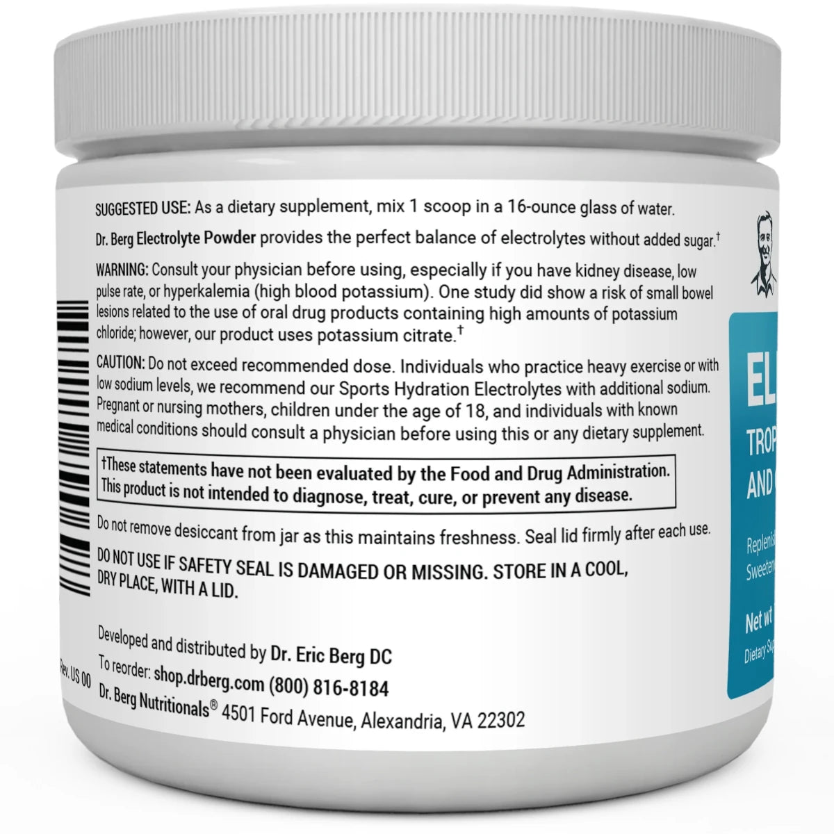 Electrolyte Powder Tropical Coconut, Pineapple and Orange 50 servings