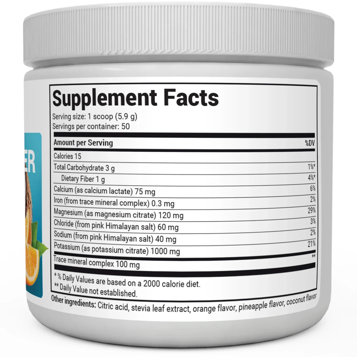 Electrolyte Powder Tropical Coconut, Pineapple and Orange 50 servings